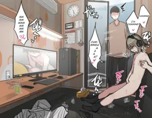 [とりもぐら] ネカフェでオナニーする親友ちゃん [英訳]